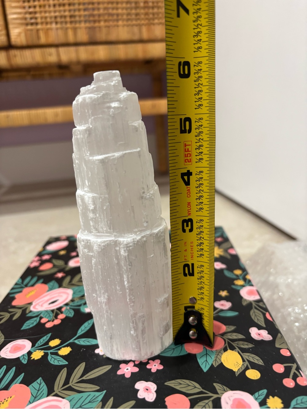 White Selenite Tower Crystal Stand